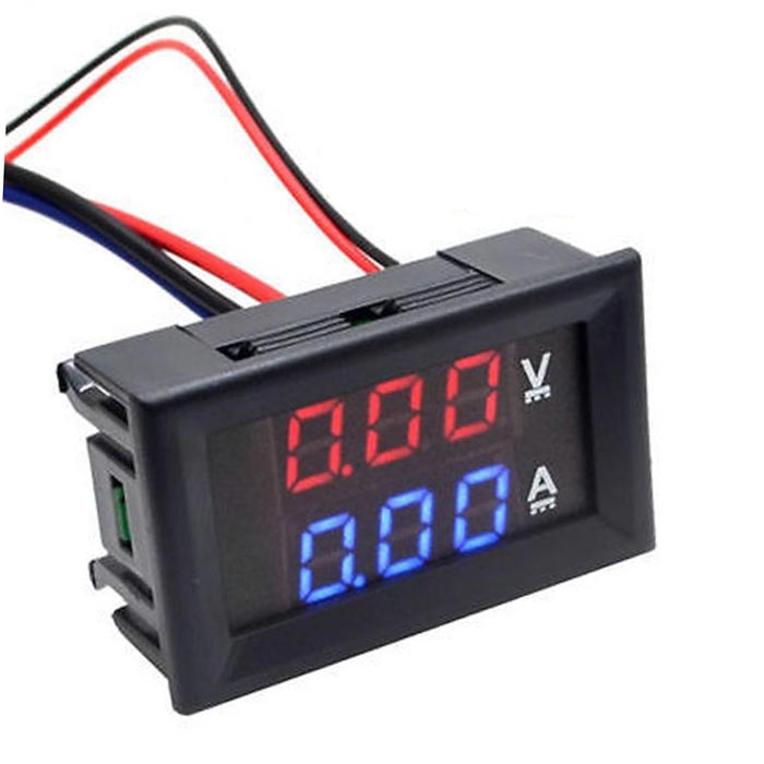 DC 0100V 10A Digital Voltmeter Ammeter Dual Display Buy at Best