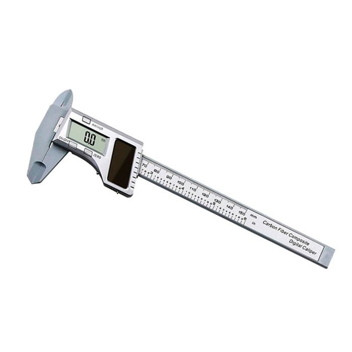 150mm 6'' Solar Power Digital Vernier Caliper Carbon Fiber  